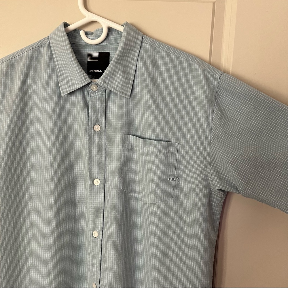 O’Neill mens short sleeve plaid button down shirt | size medium - Picture 8 of 11